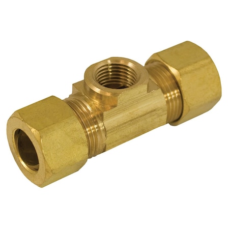 Jones Stephens 3/8in. x 1/8in. Brass Compression x FIP Branch Tee C74091LF